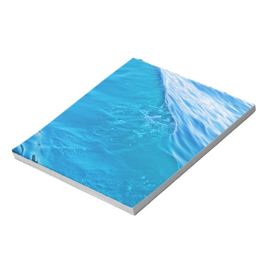 Bloc-note vague d'eau bleue cool (Tourné)
