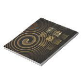 Bloc-note Vagues dorées hypnotiques Art abstrait moderne (Tourné)