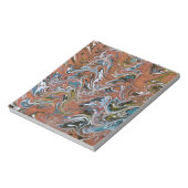 Bloc-note Vagues en rouge et bleu acrylique pour l'art Abstr (Tourné)