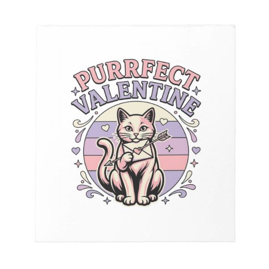 Bloc-note Valentin chat parfait Amour de la Saint-Valentin V (Devant)