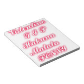 Bloc-note Valentine bout hakunamatata drôle couleurs romanti (Incliné)