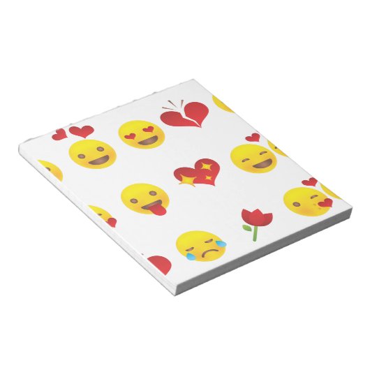 Bloc-note Valentine Emojis (Incliné)