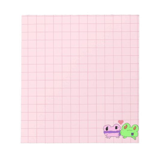 Bloc-note Valentine grenouille mignonne (Devant)