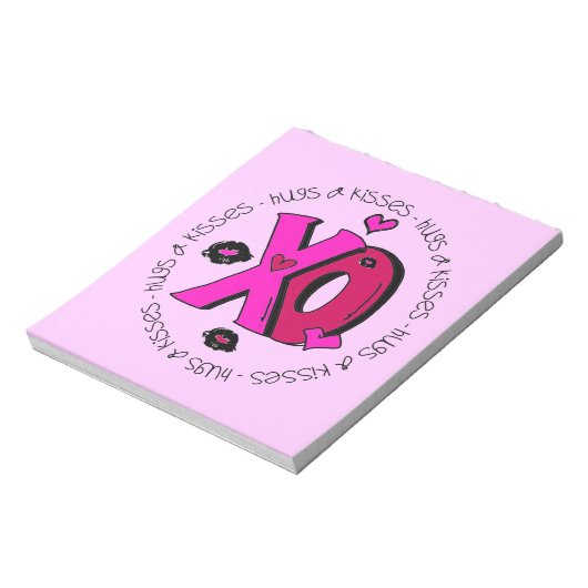 Bloc-note Valentine Hugs et baisers (Tourné)