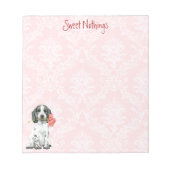 Bloc-note Valentine Rose Anglais Cocker Spaniel Notepad (Devant)
