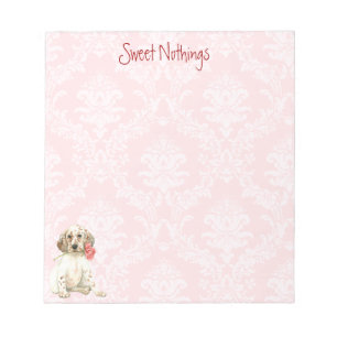 Bloc-note Valentine Rose Anglais Setter