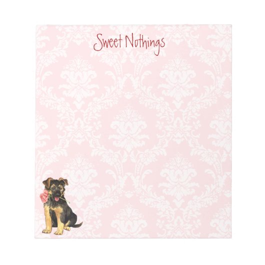 Bloc-note Valentine Rose GSD (Devant)