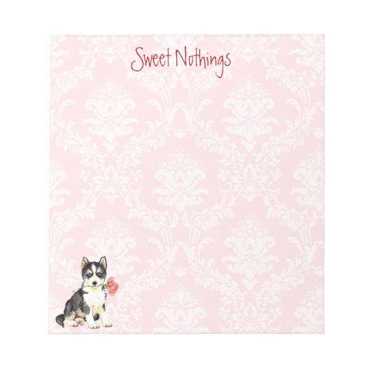 Bloc-note Valentine Rose Husky (Devant)