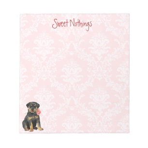 Bloc-note Valentine Rose Rottweiler