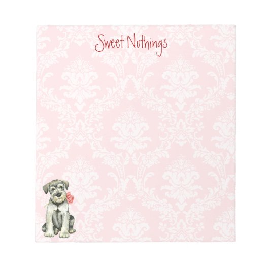 Bloc-note Valentine Rose Standard Schnauzer (Devant)