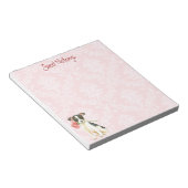 Bloc-note Valentine Rose Toy Fox Terrier (Incliné)
