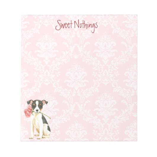 Bloc-note Valentine Rose Toy Fox Terrier (Devant)