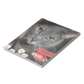 Bloc-note Valentine Russian Blue Cat (Tourné)