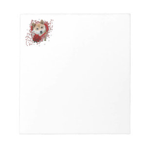 Bloc-note Valentines - clé à mon coeur - Shiba Inu