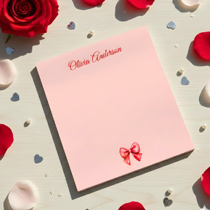 Bloc-note Valentines Day Arc-en-ciel Rouge Aquarelle Personn
