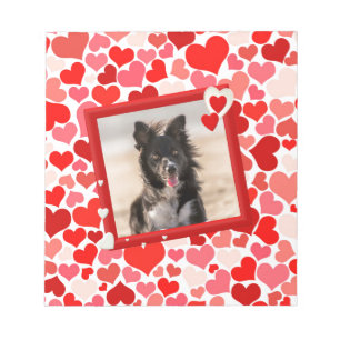 Bloc-note Valentines Frontière Collie Coeurs de chien