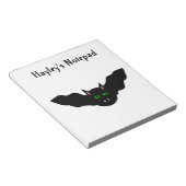 Bloc-note Vampire Chat Face Bat Halloween Notep Personnalisa (Incliné)