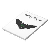 Bloc-note Vampire Chat Face Bat Halloween Notep Personnalisa (Tourné)