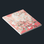 Bloc-note Van Gogh Almond Blossoms Peach<br><div class="desc">Artiste : Vincent Van Gogh Titre : Les fleurs d'amandes ont modifié la couleur par 2sweet4wordsDesigns</div>