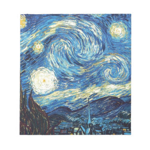 Bloc-note Van Gogh l'art vintage de la nuit étoilée 1889