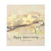 Bloc-note Vanilla Orchid Flower Abstract Art Calligraphy (Devant)