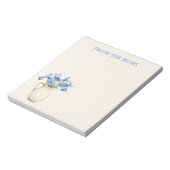 Bloc-note Vase Crème Fleurs Iris Violettes (Tourné)