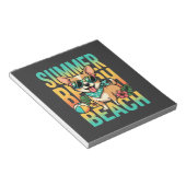 Bloc-note Vecteur de vacances de chien de plage d'été (Incliné)