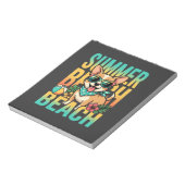 Bloc-note Vecteur de vacances de chien de plage d'été (Tourné)