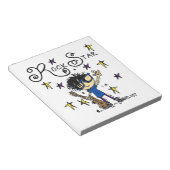 Bloc-note Vedette du rock de garçon de cheveux noirs (Incliné)