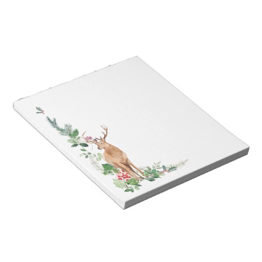 Bloc-note Végétal Feuillage de Noël Cerf (Incliné)