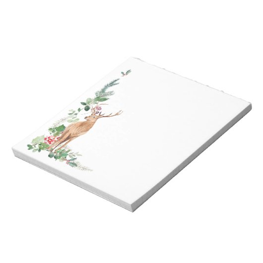 Bloc-note Végétal Feuillage de Noël Cerf (Tourné)