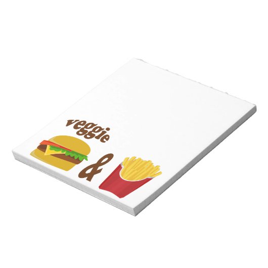 Bloc-note Veggie Burger et Fries (Tourné)