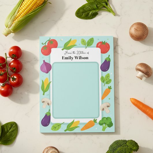 Bloc-note Veggie Garden Kitchen Recipe Shopping List