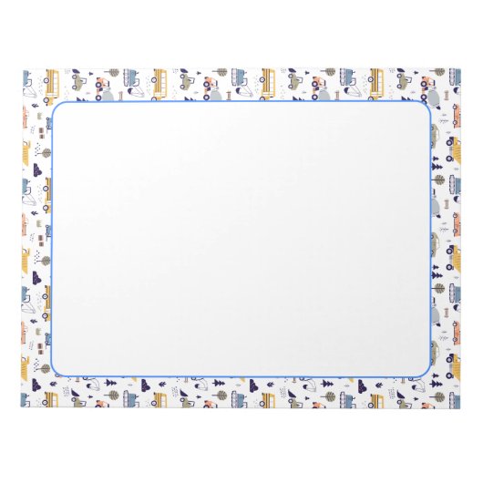 Bloc-note Véhicules à thème (Devant)