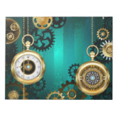 Bloc-note Veille bijoux Steampunk sur un Arrière - plan vert (Devant)