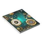 Bloc-note Veille bijoux Steampunk sur un Arrière - plan vert (Incliné)