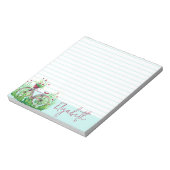 Bloc-note Vélo à fleurs rouges personnalisé (Tourné)