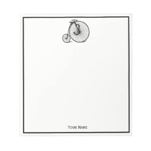 Bloc-note Vélo Velocipede Penny Farthing vintage