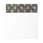 Bloc-note Velours noir Fleur de Lis Mardi Gras Orleans (Devant)