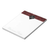 Bloc-note Velvety Damask | Baroque Crimson Red Grunge (Tourné)