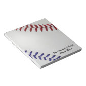 Bloc-note Ventilateur de baseball_couleur_couleur_lacets_nb_ (Incliné)