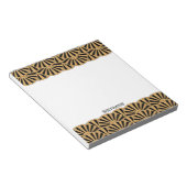 Bloc-note Ventilateur or et noir Art déco Fleurs Motif (Incliné)
