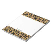 Bloc-note Ventilateur or et noir Art déco Fleurs Motif (Tourné)
