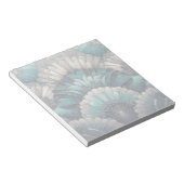 Bloc-note Ventilateurs Art Nouveau bleu et argent (Incliné)