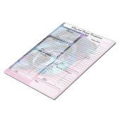 Bloc-note Ventilation du chèque de paie du budget - Rose ble (Incliné)