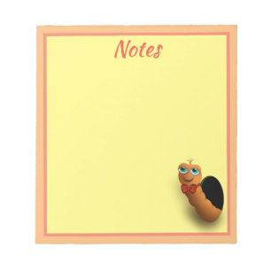 Bloc-note Ver personnalisé de dessin animé