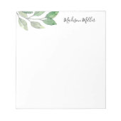 Bloc-note Verdure aquarelle personnalisée (Devant)
