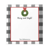 Bloc-note Verre de Noël d'aquarelle (Devant)