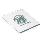 Bloc-note Verset de la Bible Tortue de Mer Dessin de Gravure (Incliné)