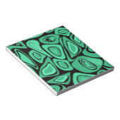 Bloc-note Vert, abstrait, rétro (Incliné)